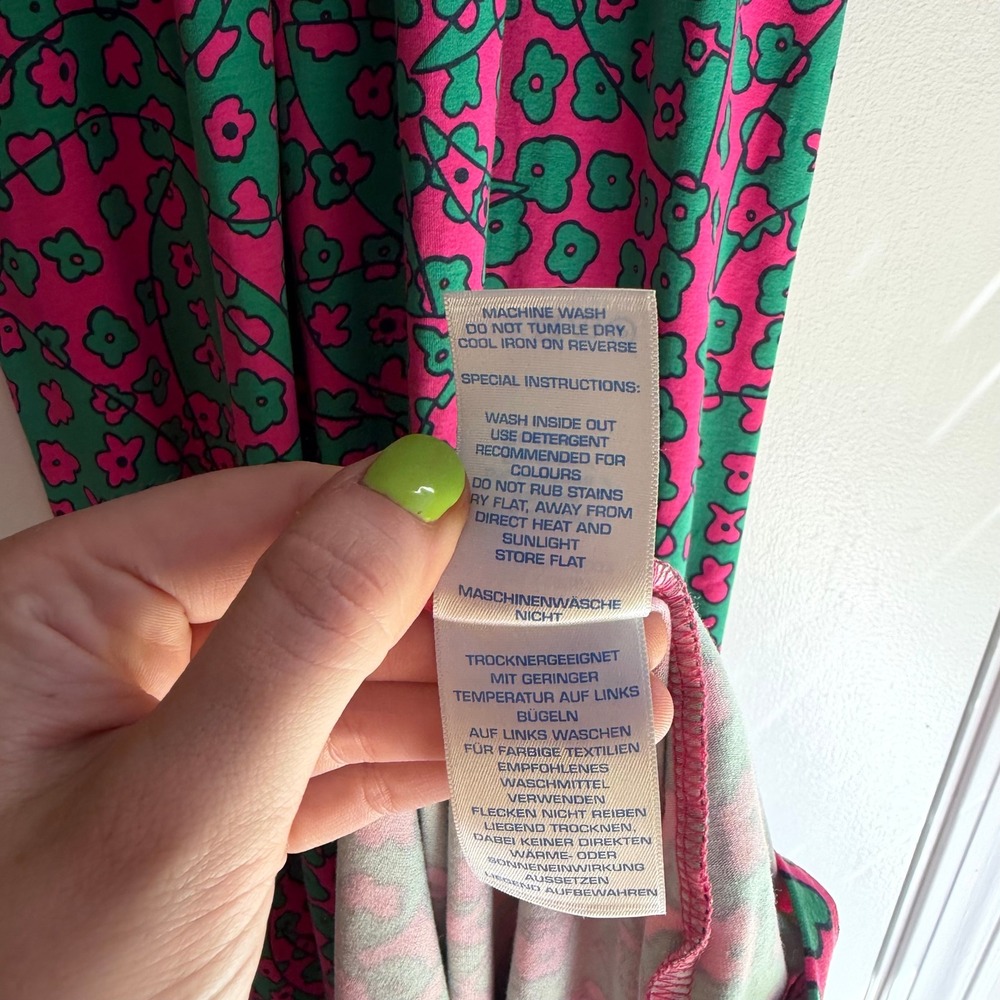 Boden Pink Green Floral V-Neck Empire Waist Maxi Dress WH605 Womens 6P - Picture 5 of 8
